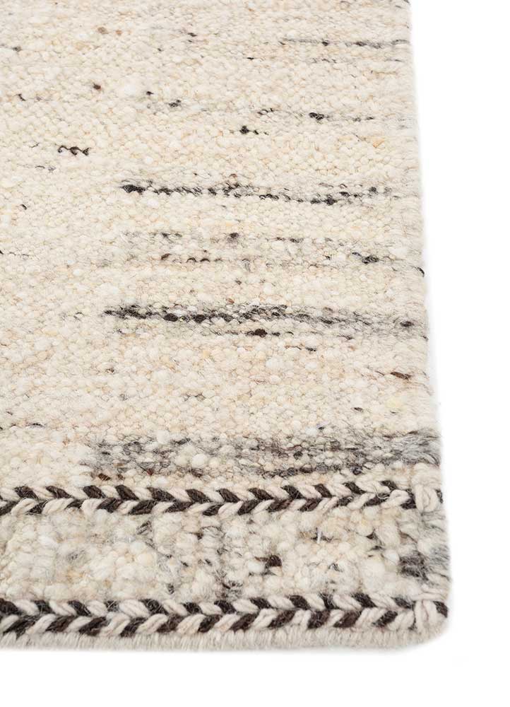 aprezo ivory wool Flat Weaves Rug - Corner