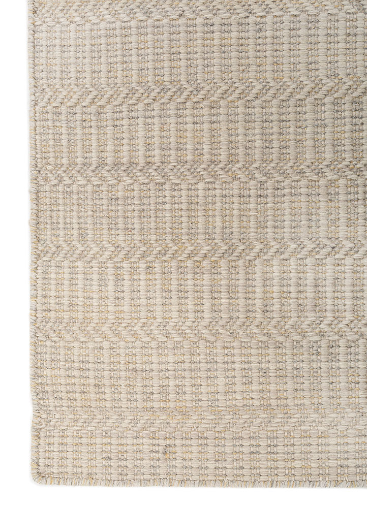 abrash ivory wool Flat Weaves Rug - Corner abrash ivory wool Flat Weaves Rug - Corner