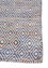 abrash blue wool and viscose Flat Weaves Rug - Corner abrash blue wool and viscose Flat Weaves Rug - Corner