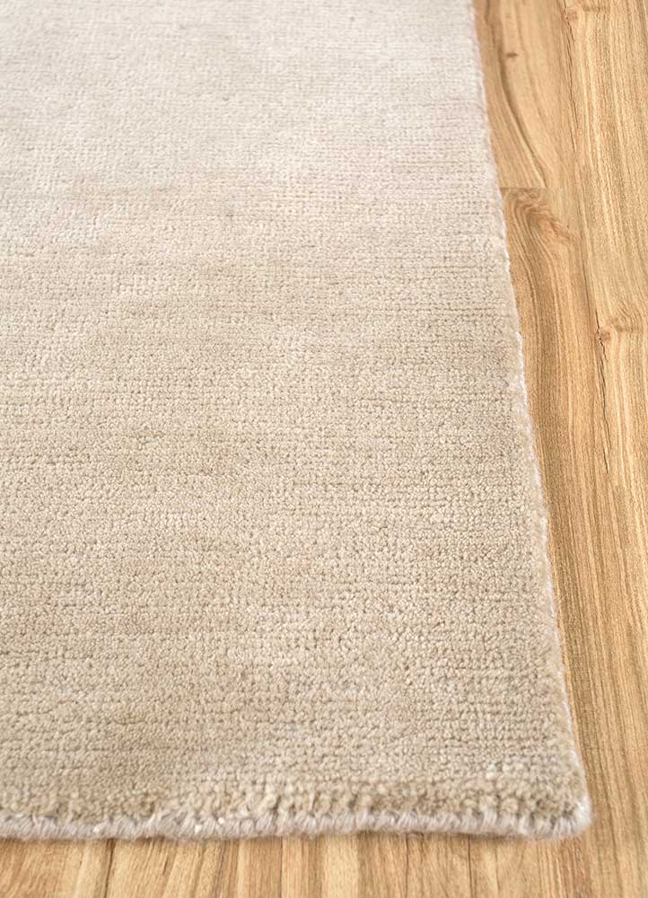 sthir gold wool Hand Knotted Rug - Corner