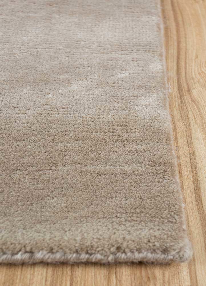 sthir beige and brown wool Hand Knotted Rug - Corner sthir beige and brown wool Hand Knotted Rug - Corner