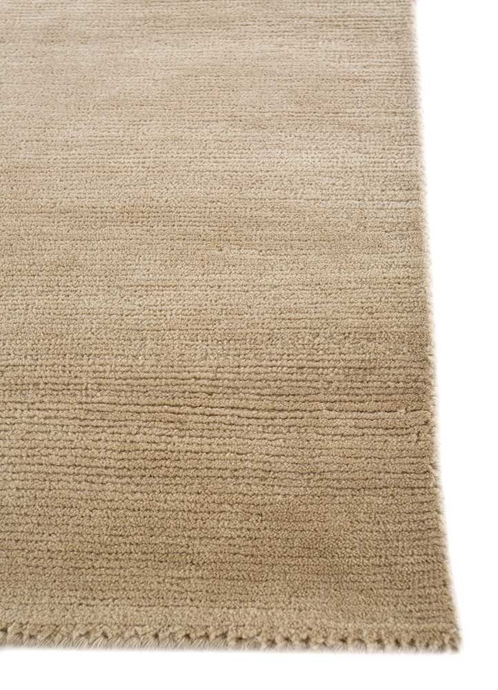 sthir gold wool Hand Knotted Rug - Corner