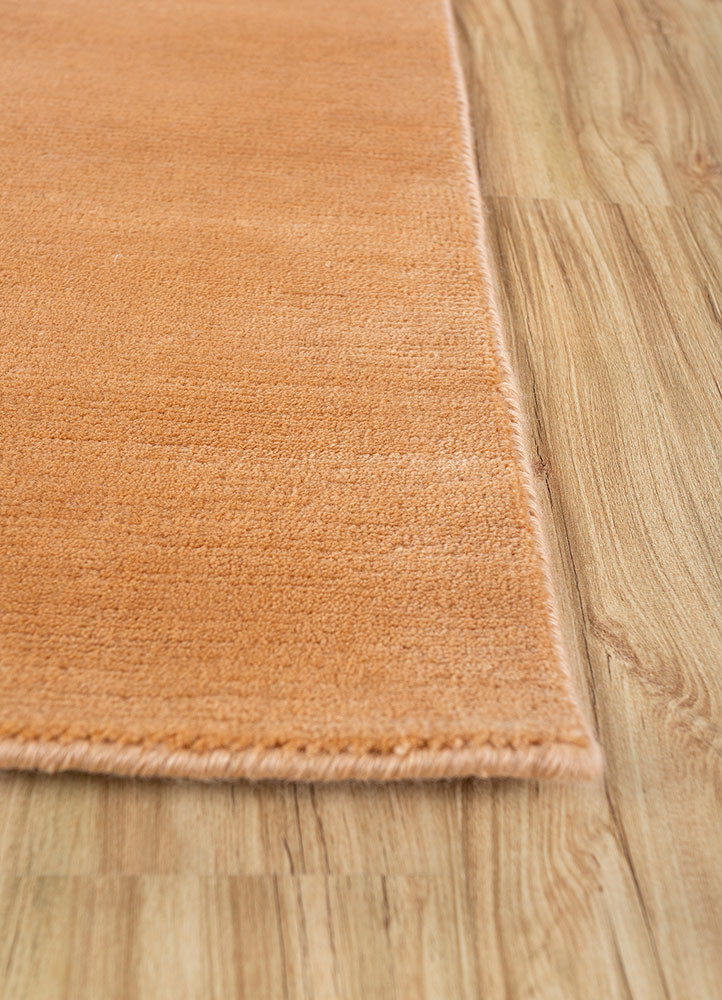 sthir red and orange wool Hand Knotted Rug - Corner sthir red and orange wool Hand Knotted Rug - Corner