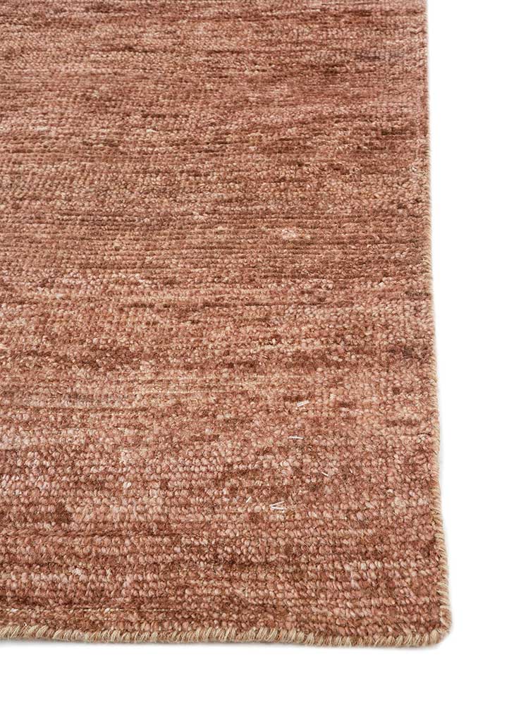 blythe red and orange afghan wool and jute Hand Knotted Rug - Corner