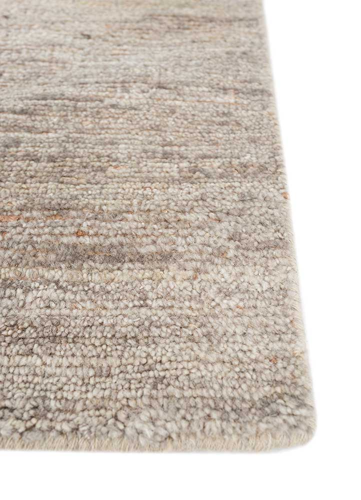 blythe beige and brown afghan wool and jute Hand Knotted Rug - Corner