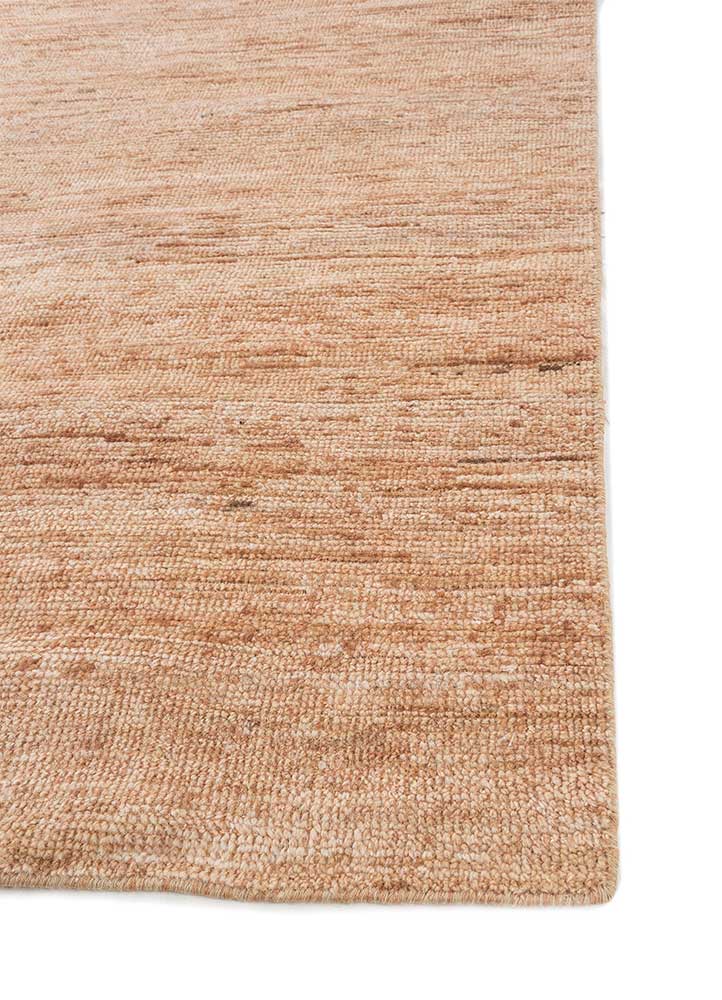 blythe red and orange afghan wool and jute Hand Knotted Rug - Corner