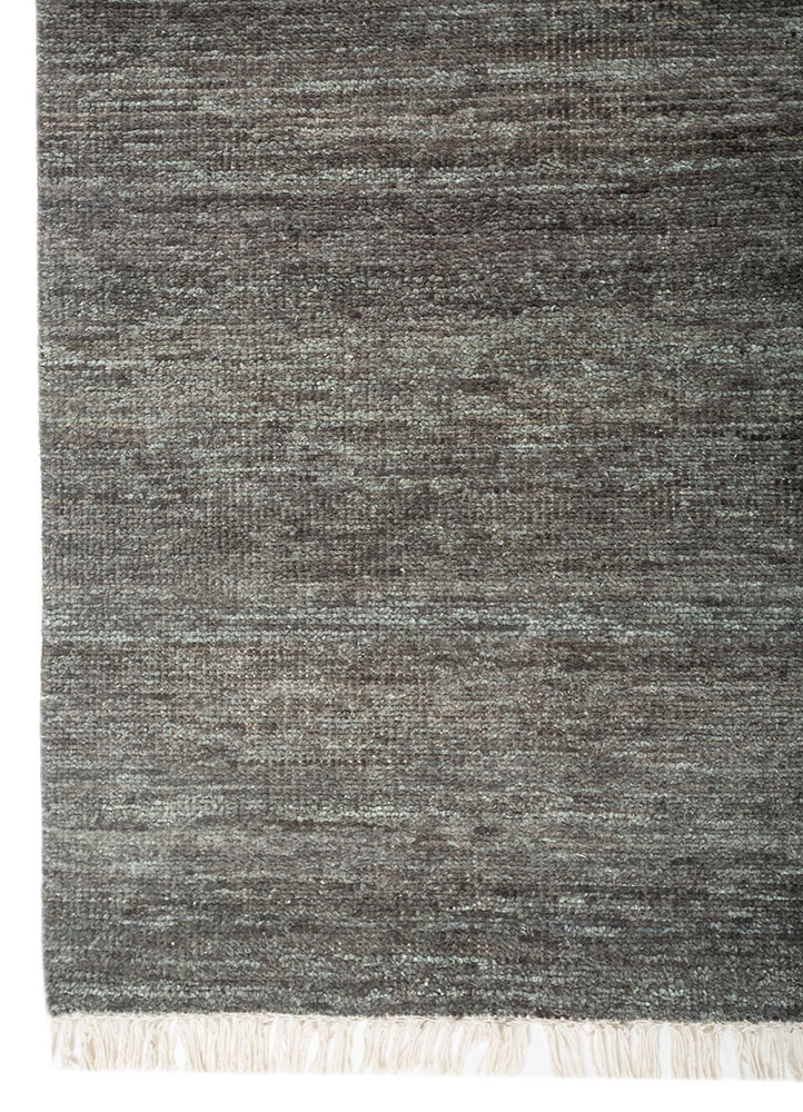 bylthe blue afghan wool Hand Knotted Rug - Corner