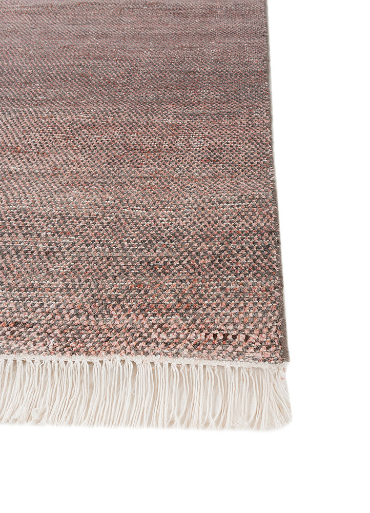 kairos grey and black wool and silk Hand Knotted Rug - Corner