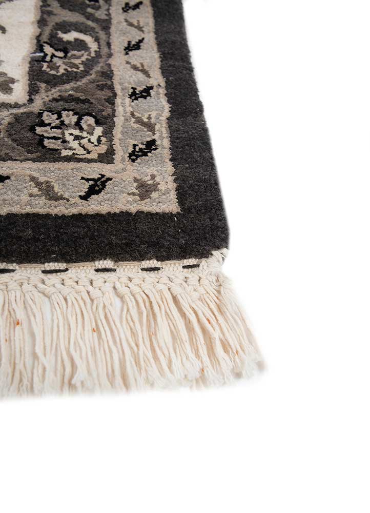 cyanna blue wool and silk Hand Knotted Rug - Corner cyanna blue wool and silk Hand Knotted Rug - Corner