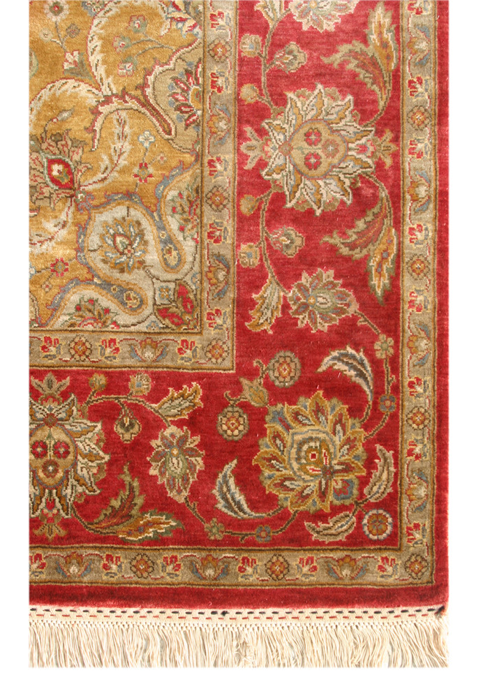 gulmarg red and orange silk Hand Knotted Rug - Corner gulmarg red and orange silk Hand Knotted Rug - Corner