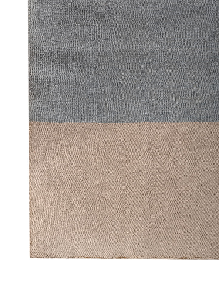 indusbar ivory polyester Flat Weaves Rug - Corner