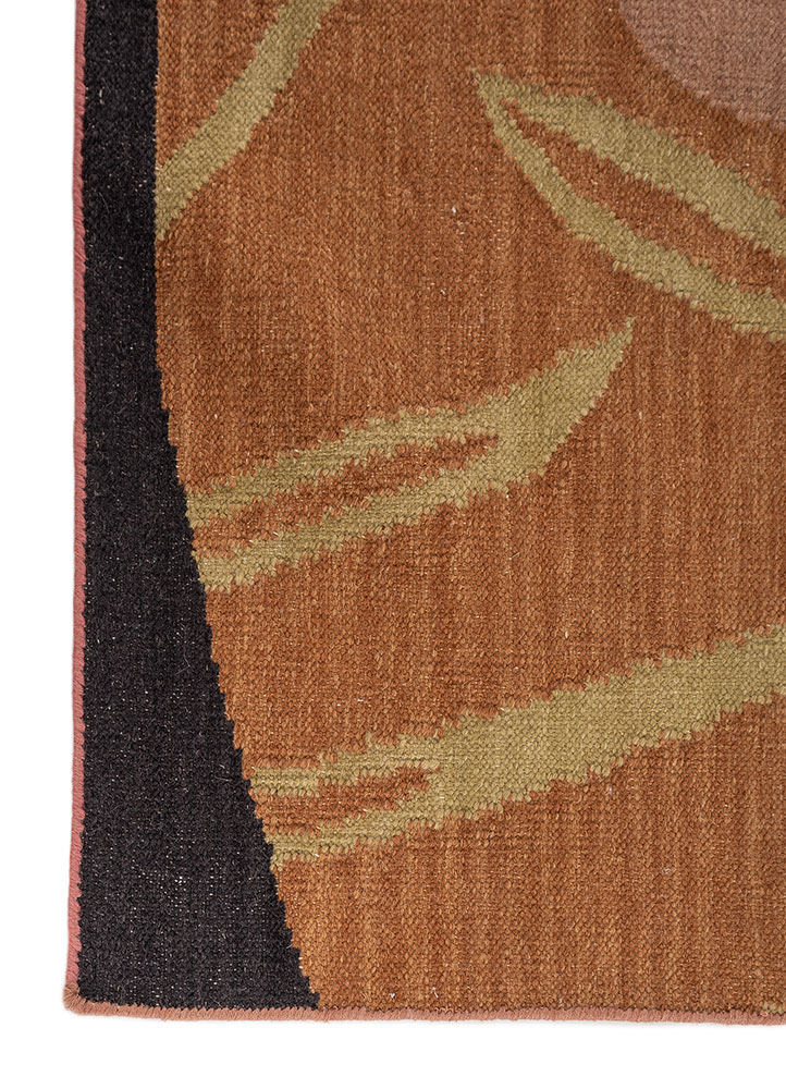 aprezo pink and purple wool Flat Weaves Rug - Corner