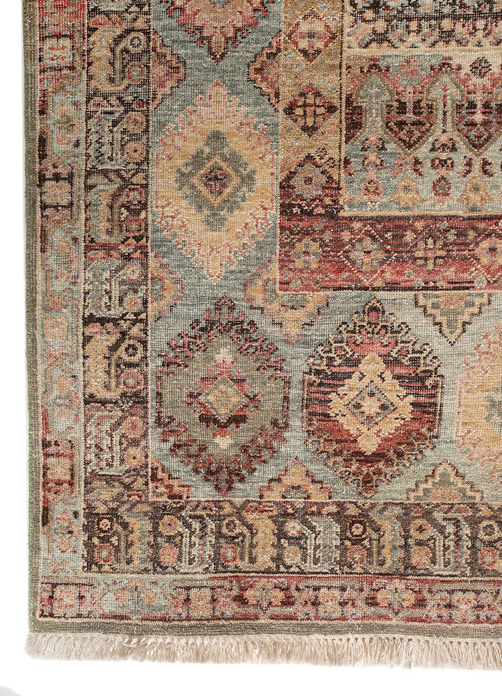 someplace in time blue afghan wool Hand Knotted Rug - Corner someplace in time blue afghan wool Hand Knotted Rug - Corner