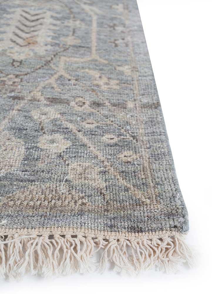 someplace in time blue wool Hand Knotted Rug - Corner someplace in time blue wool Hand Knotted Rug - Corner