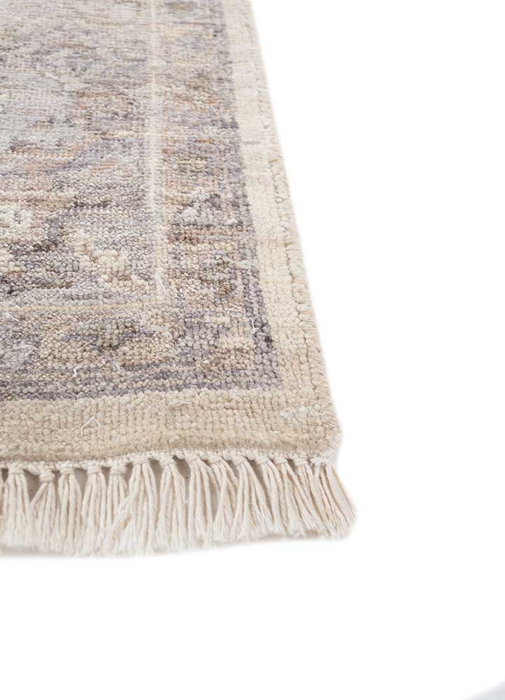 someplace in time gold wool Hand Knotted Rug - Corner