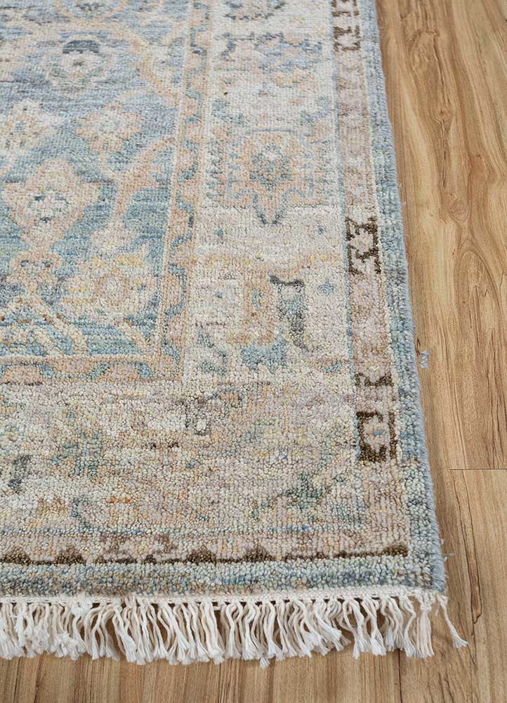 someplace in time blue afghan wool Hand Knotted Rug - Corner someplace in time blue afghan wool Hand Knotted Rug - Corner