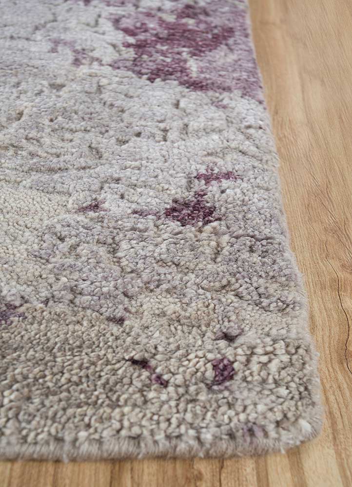 free verse by kavi pink and purple wool and silk Hand Knotted Rug - Corner free verse by kavi pink and purple wool and silk Hand Knotted Rug - Corner