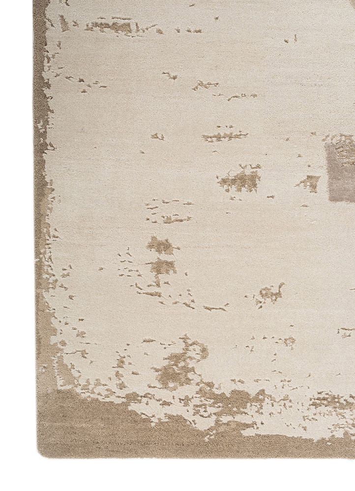 unfold by kavi ivory wool and bamboo silk Hand Knotted Rug - Corner unfold by kavi ivory wool and bamboo silk Hand Knotted Rug - Corner