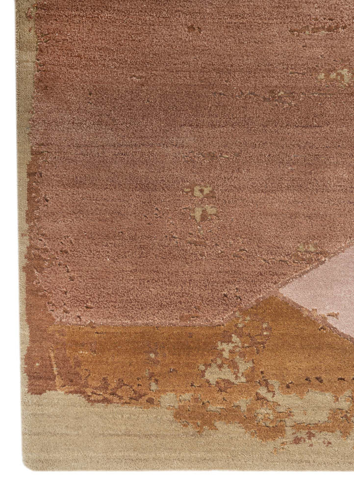 unfold by kavi pink and purple wool and bamboo silk Hand Knotted Rug - Corner unfold by kavi pink and purple wool and bamboo silk Hand Knotted Rug - Corner