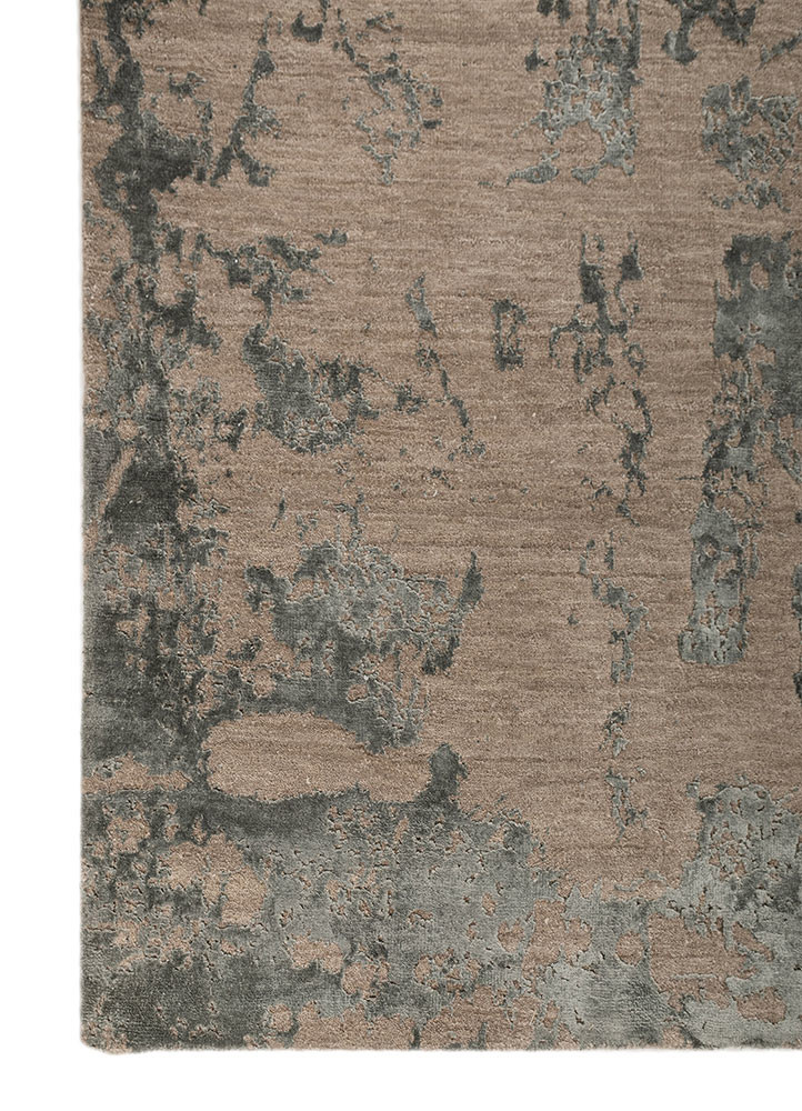 project error by kavi beige and brown wool and bamboo silk Hand Knotted Rug - Corner project error by kavi beige and brown wool and bamboo silk Hand Knotted Rug - Corner