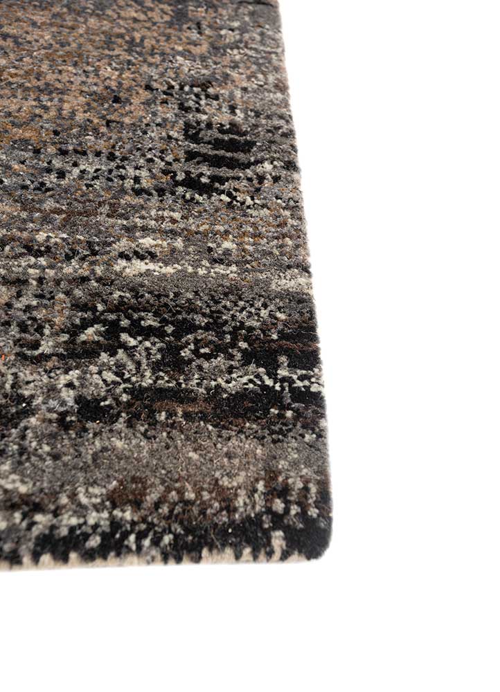 afterglow by kavi ivory wool and bamboo silk Hand Knotted Rug - Corner