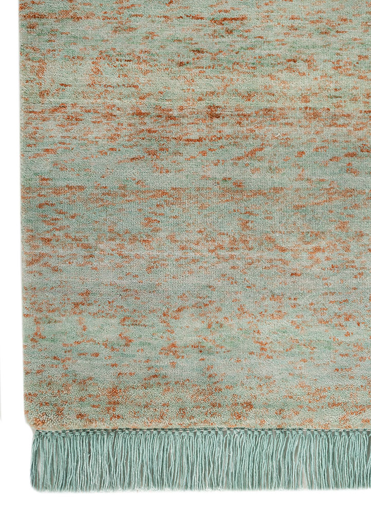 aprezo red and orange wool Hand Knotted Rug - Corner aprezo red and orange wool Hand Knotted Rug - Corner