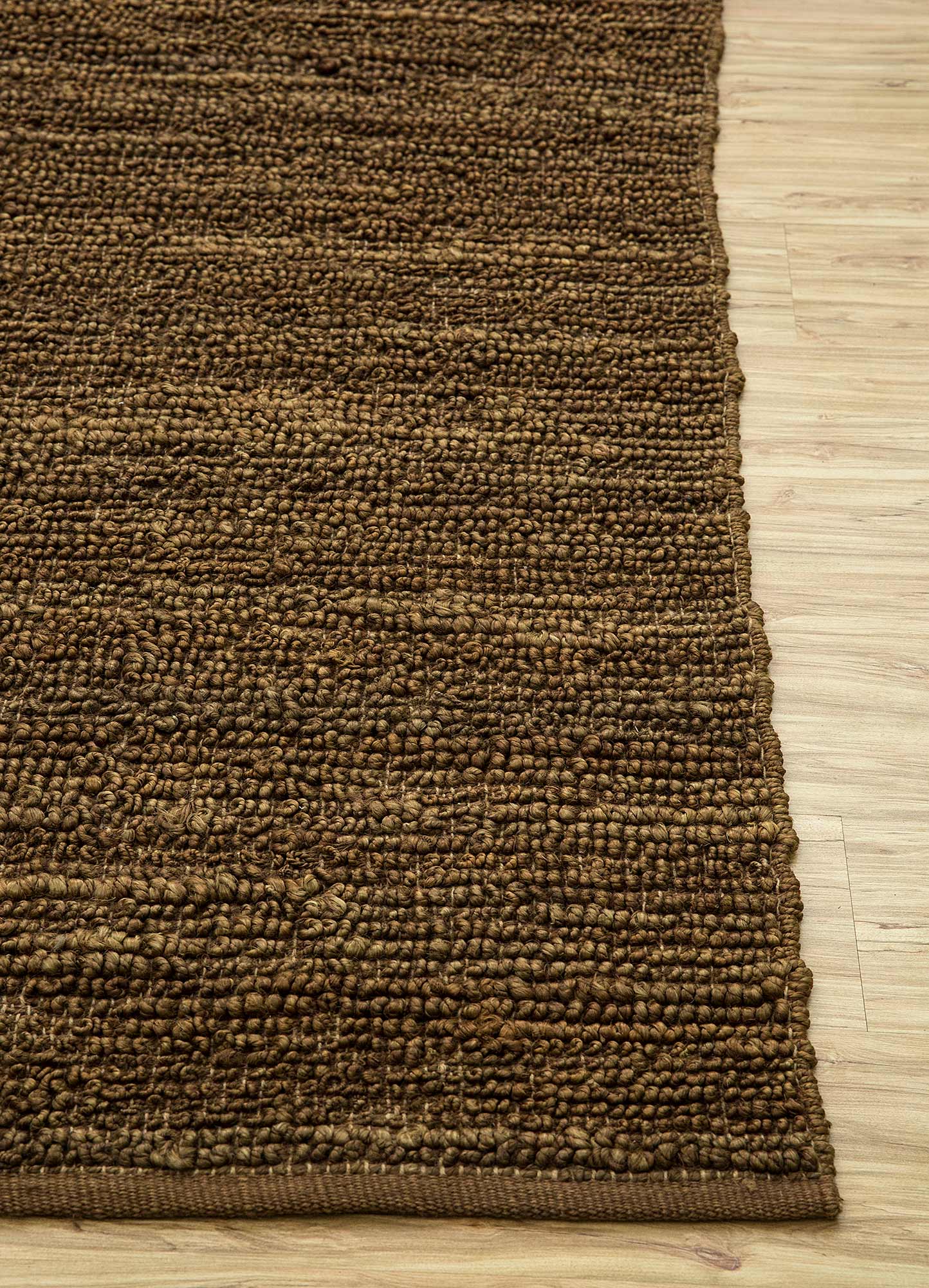 nomadic threads beige and brown jute and hemp Flat Weaves Rug - Corner