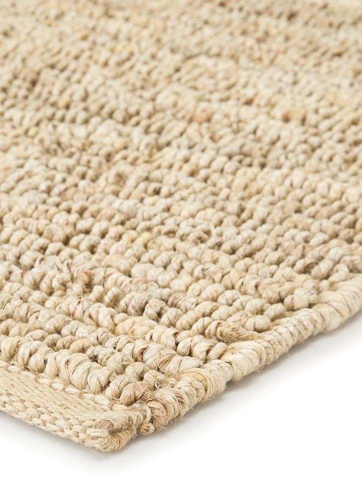 nomadic threads beige and brown jute and hemp Flat Weaves Rug - Corner