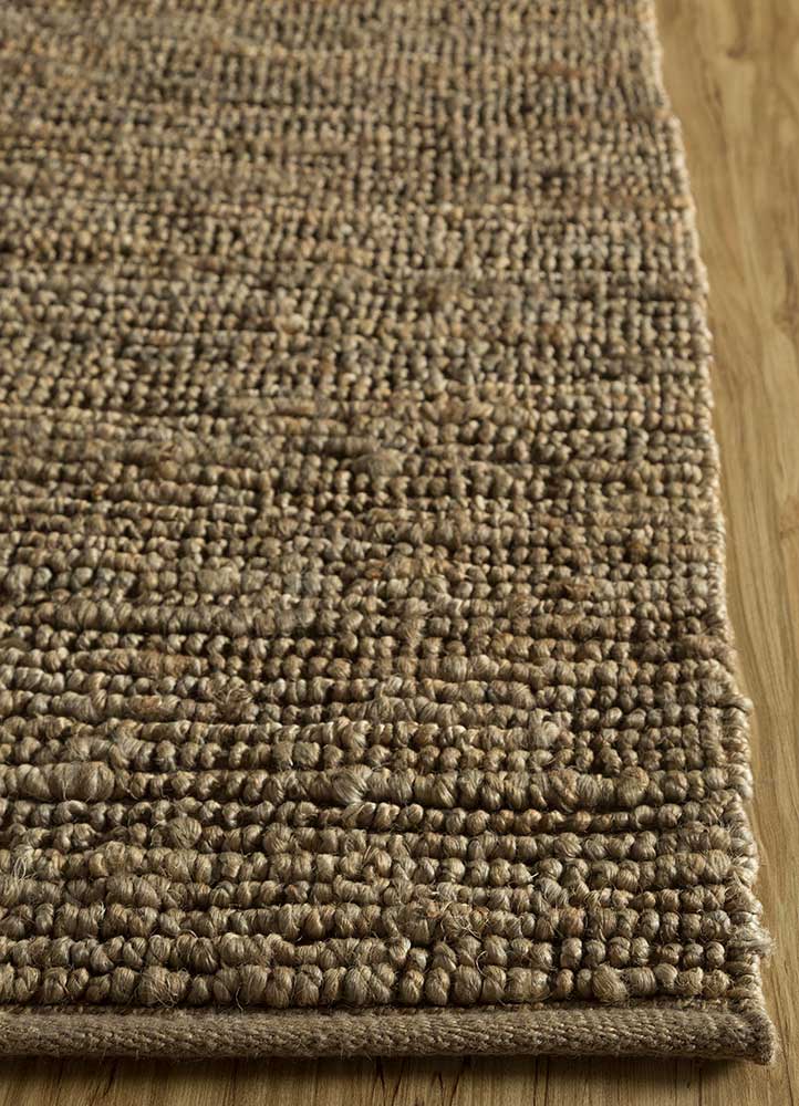 nomadic threads beige and brown jute and hemp Flat Weaves Rug - Corner