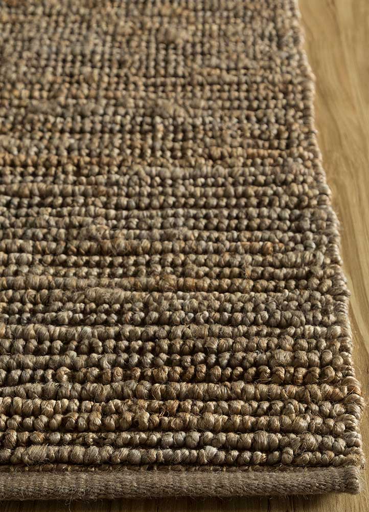 nomadic threads beige and brown jute and hemp Flat Weaves Rug - Corner