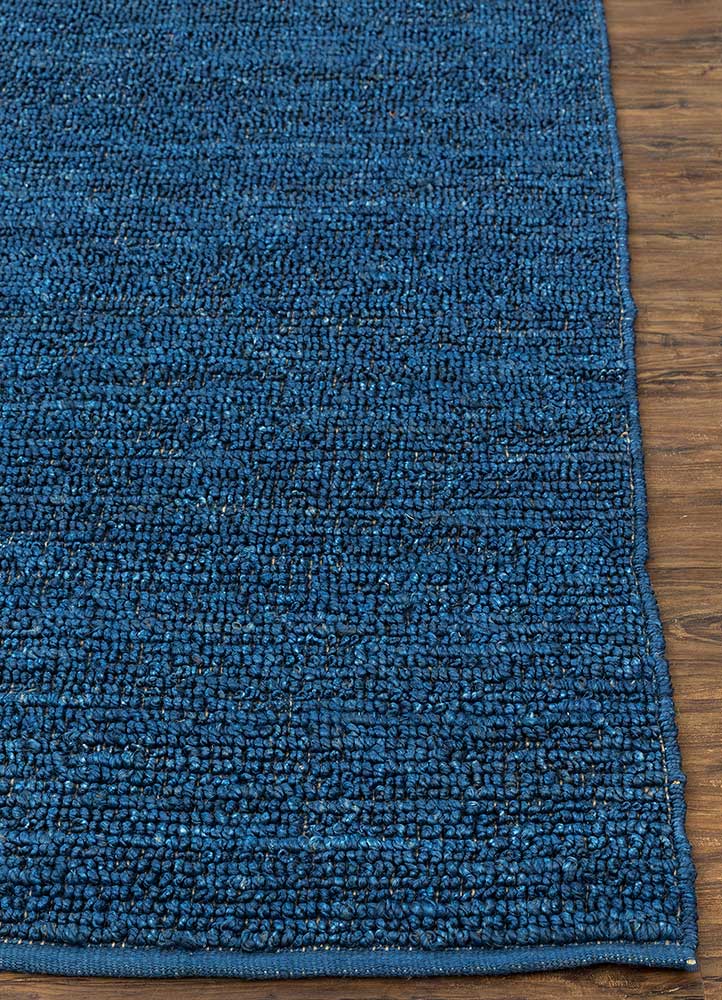 nomadic threads blue jute and hemp Flat Weaves Rug - Corner