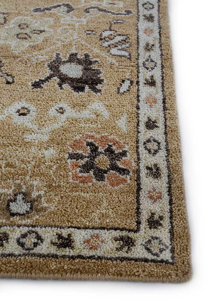 erbe beige and brown wool Hand Knotted Rug - Corner erbe beige and brown wool Hand Knotted Rug - Corner