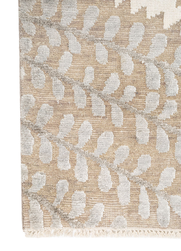 erbe grey and black wool and bamboo silk Hand Knotted Rug - Corner erbe grey and black wool and bamboo silk Hand Knotted Rug - Corner