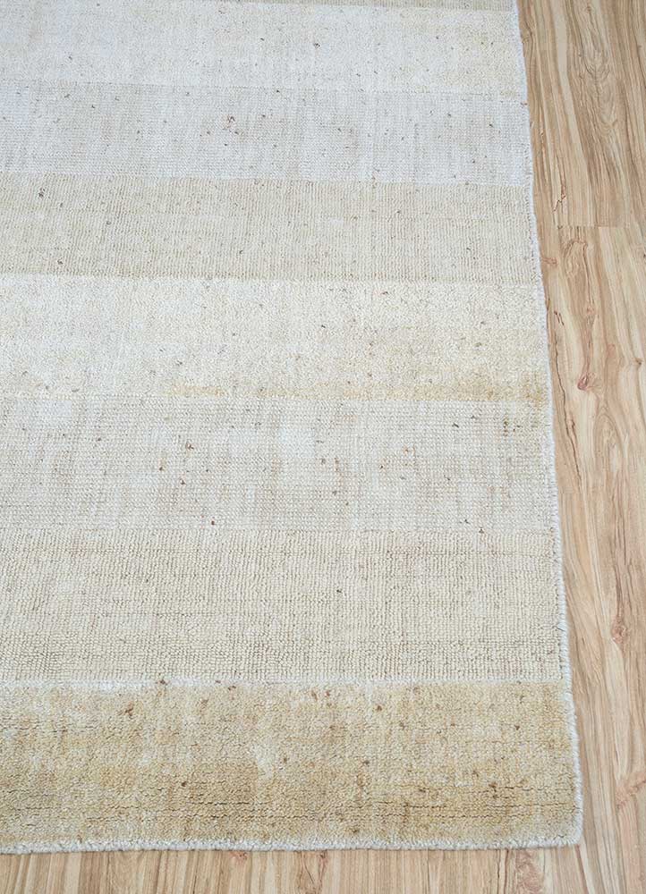 acar beige and brown jute and hemp Hand Loom Rug - Corner