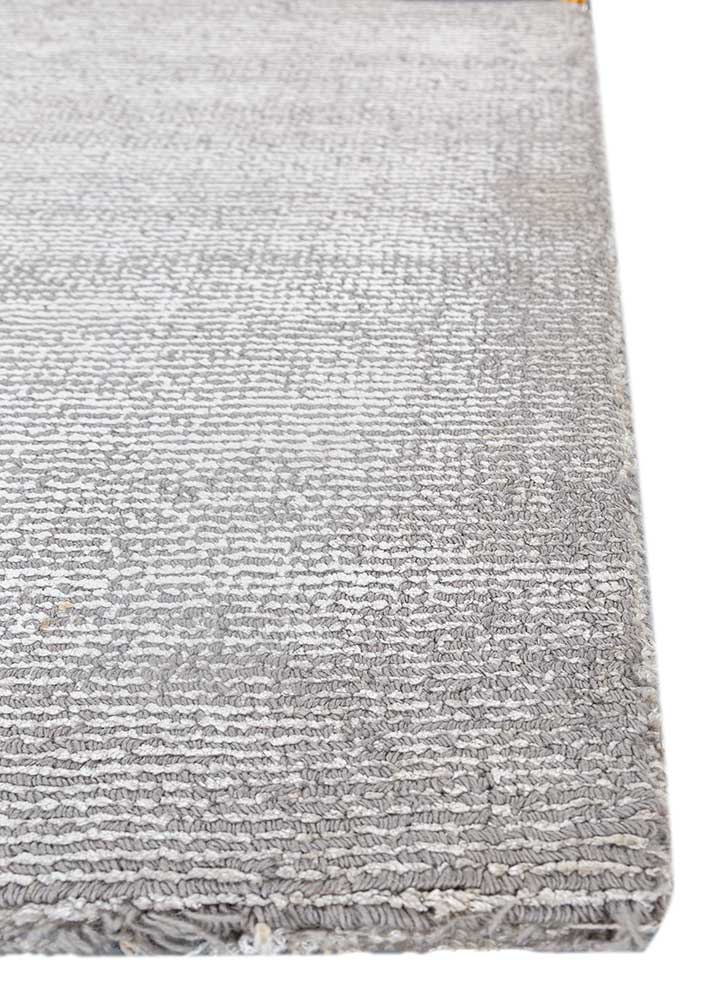 basis blue wool and viscose Hand Loom Rug - Corner