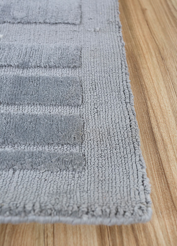 basis grey and black pet Hand Loom Rug - Corner