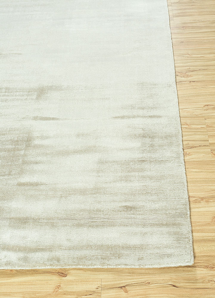 basis grey and black viscose Hand Loom Rug - Corner