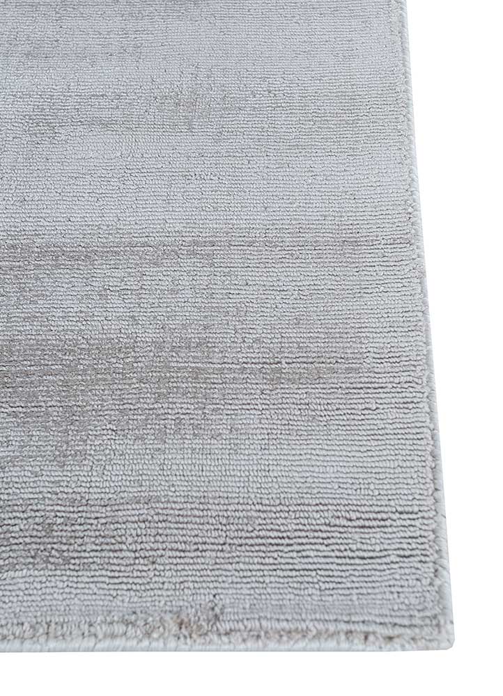 basis grey and black viscose Hand Loom Rug - Corner