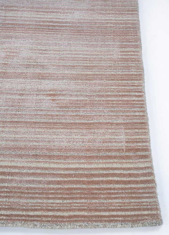 basis beige and brown wool and bamboo silk Hand Loom Rug - Corner basis beige and brown wool and bamboo silk Hand Loom Rug - Corner