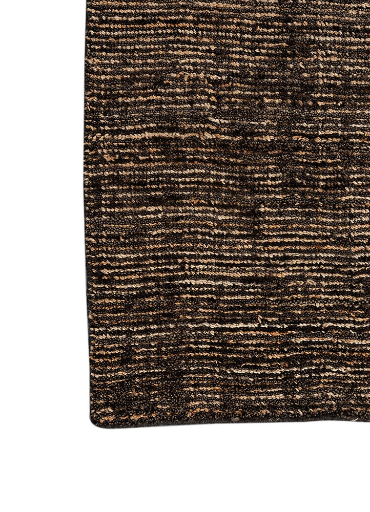 contour blue wool Hand Loom Rug - Corner