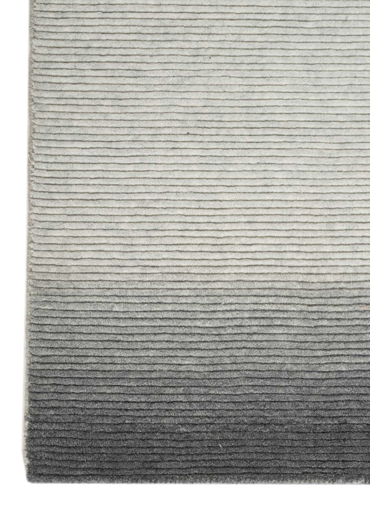 jean grey and black wool Hand Loom Rug - Corner jean grey and black wool Hand Loom Rug - Corner