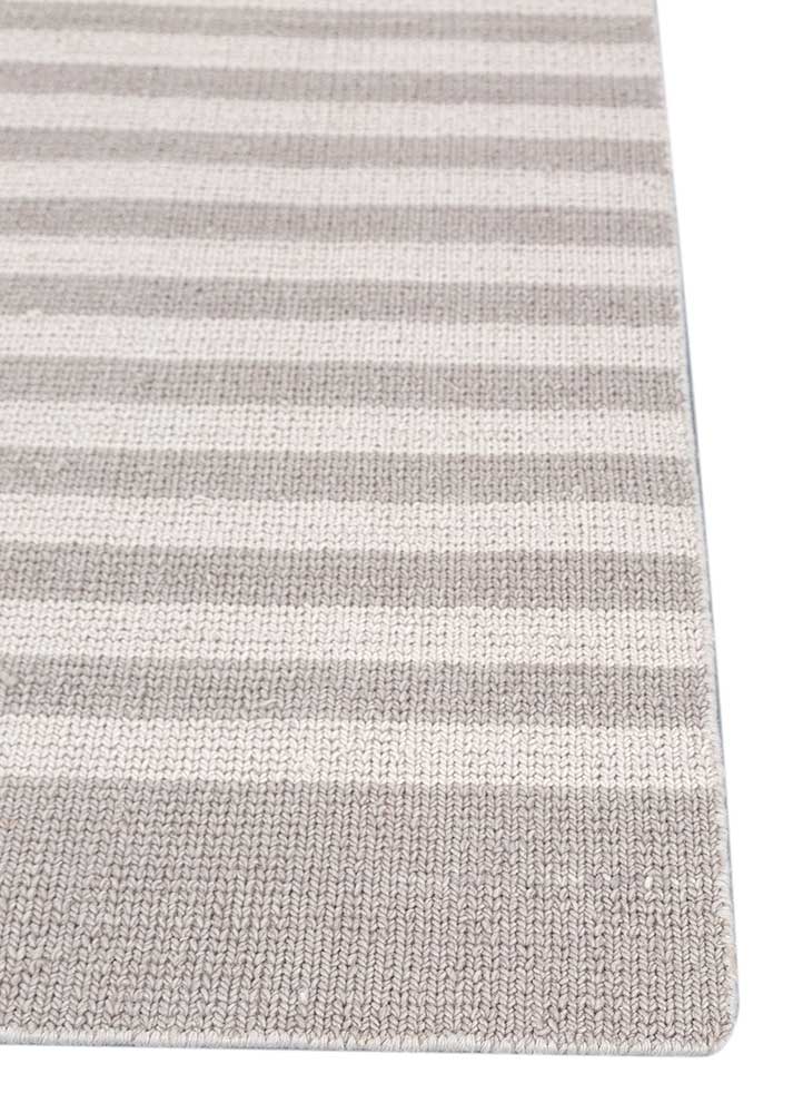 acar grey and black wool Hand Loom Rug - Corner