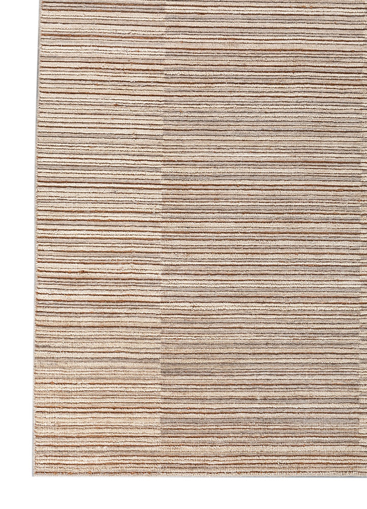 contour gold wool Flat Weaves Rug - Corner