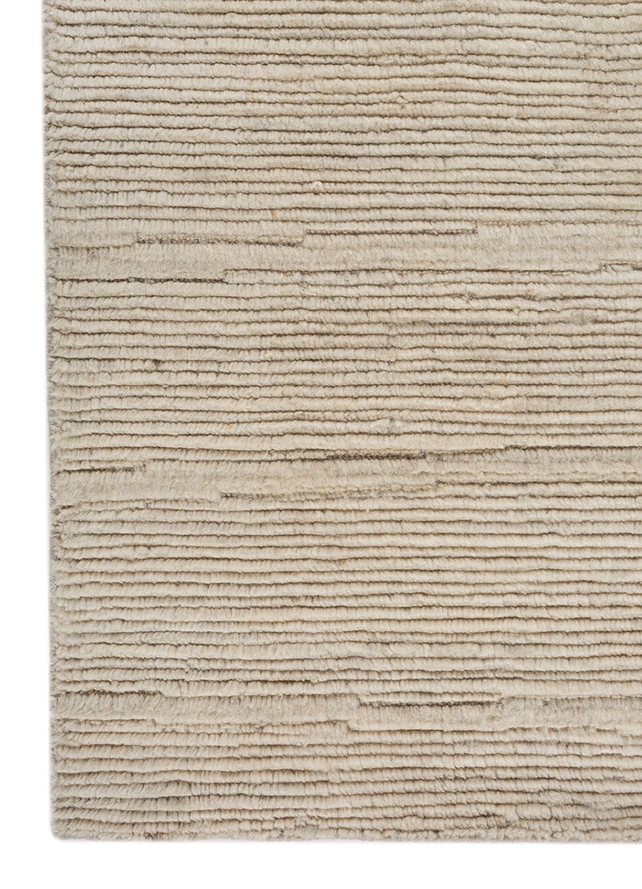 contour ivory wool Flat Weaves Rug - Corner