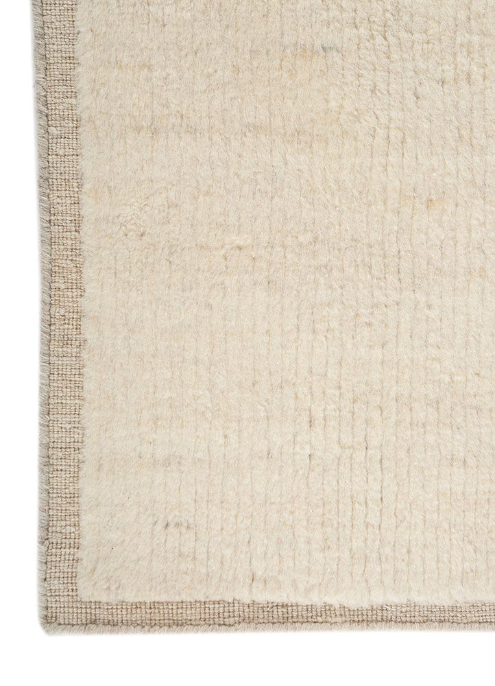 aprezo ivory wool Flat Weaves Rug - Corner