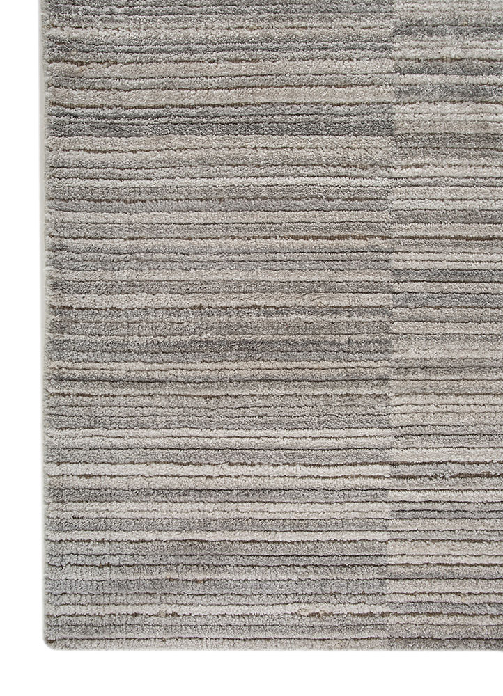 aprezo ivory wool and nylon Flat Weaves Rug - Corner