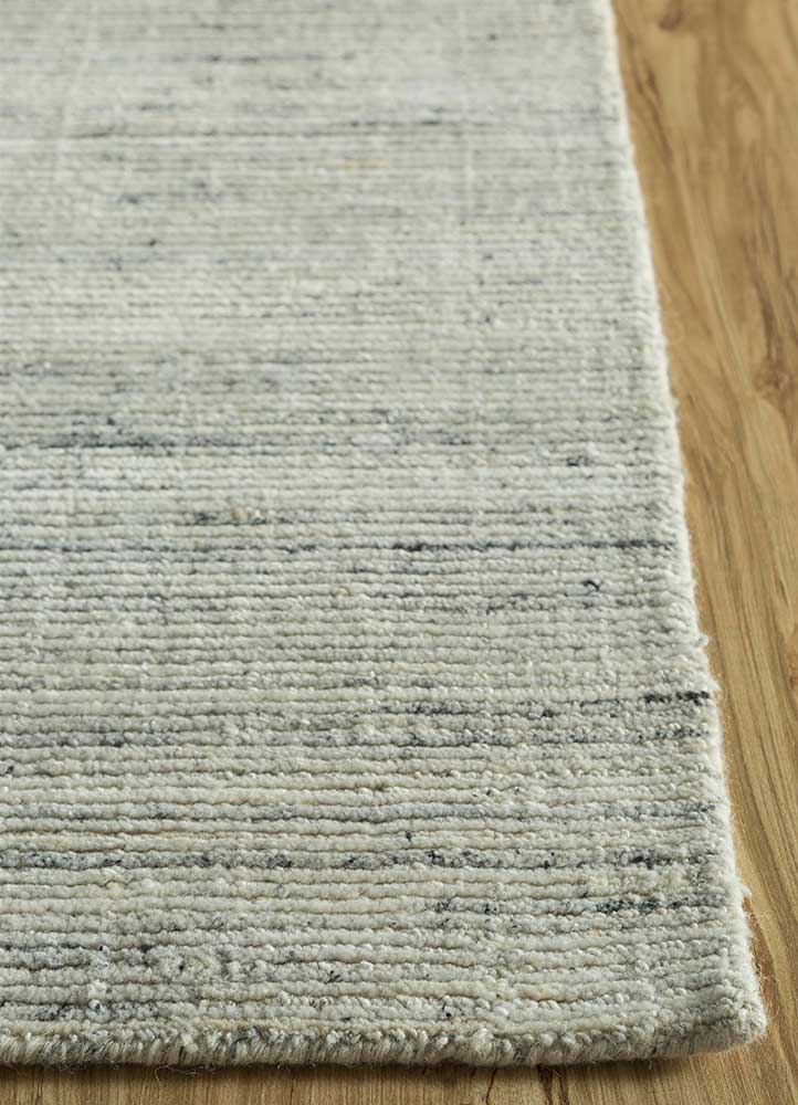 contour grey and black wool and viscose Hand Loom Rug - Corner contour grey and black wool and viscose Hand Loom Rug - Corner