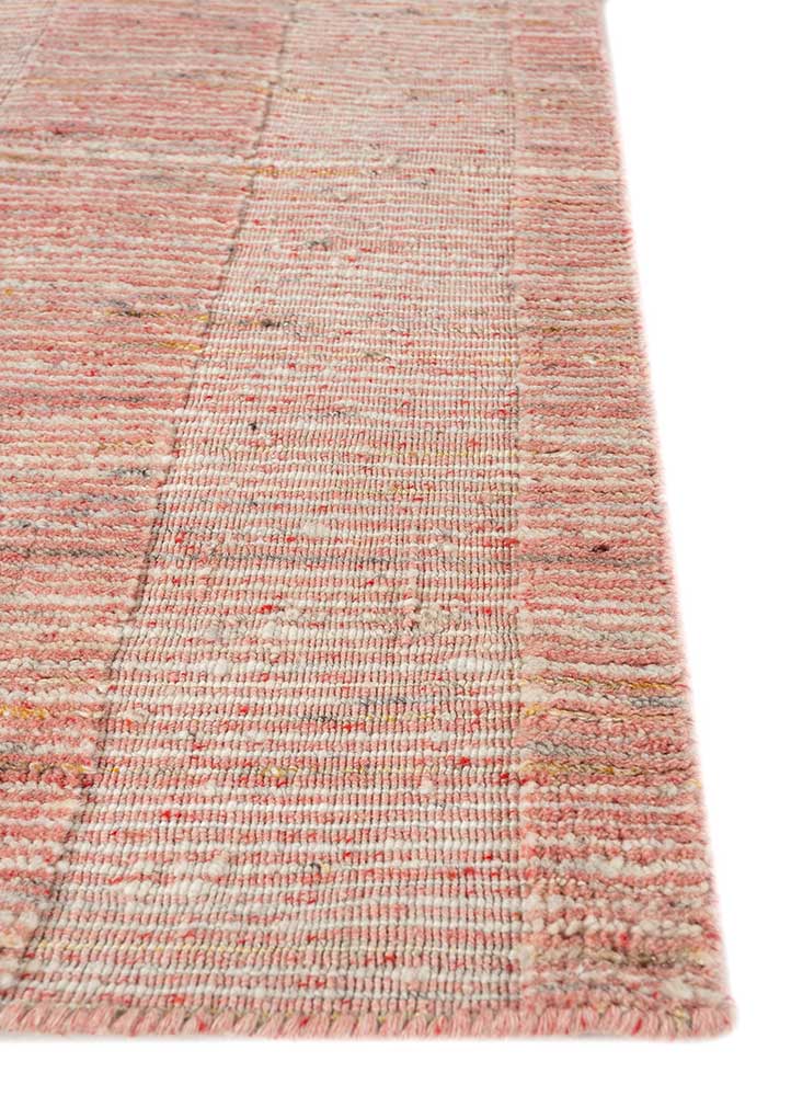 acar beige and brown wool and viscose Hand Loom Rug - Corner