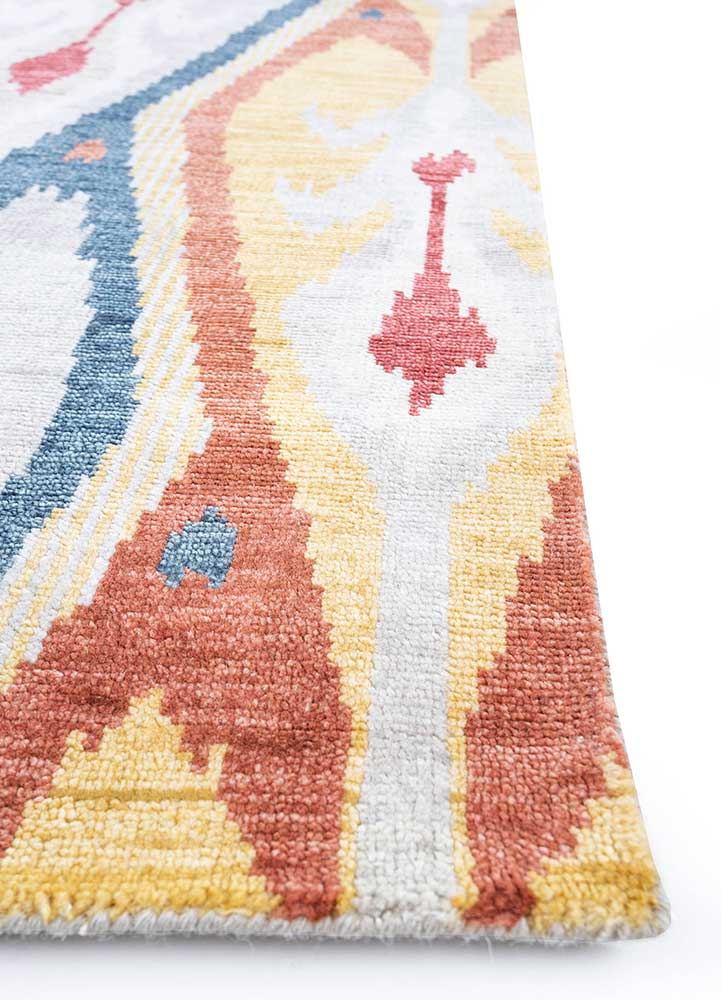 savana ivory wool Hand Knotted Rug - Corner