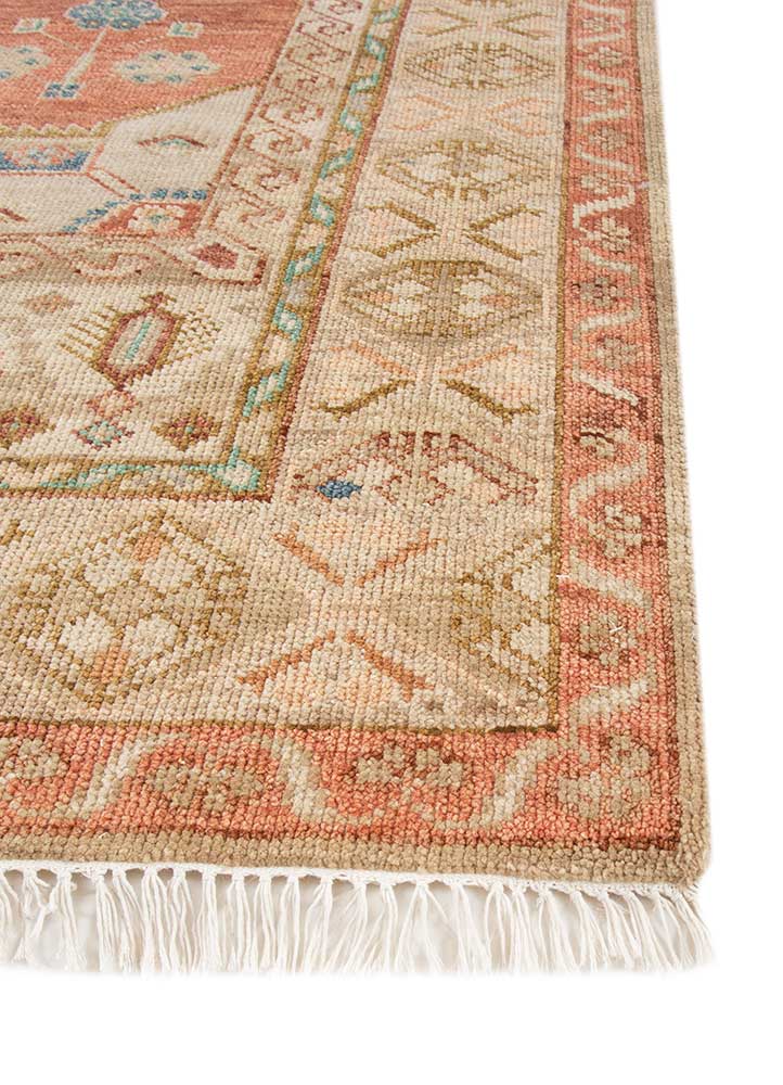 savana ivory wool Hand Knotted Rug - Corner